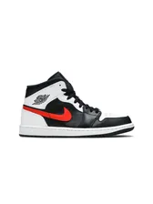 Кроссовки высокие Nike Air Jordan 1 Mid White Black Chile Red