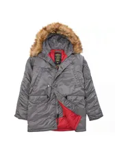 Куртка N-3B Slim Fit Alpha gun metal-red