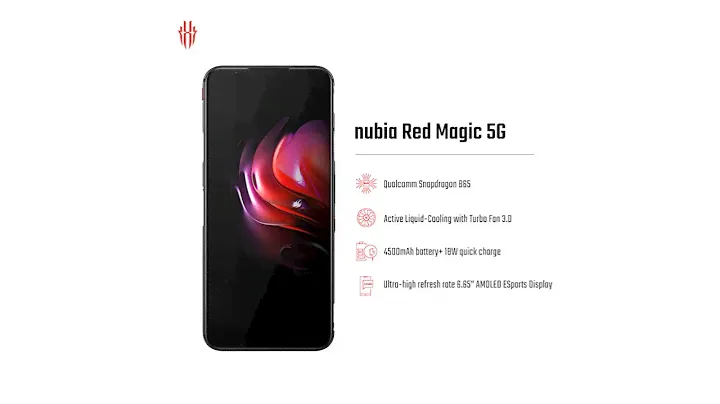 Предварительная продажа nubia Red Magic 5G смартфон 144 Гц 665 ″ дисплей Snapdragon 865 8 Гб RAM 5.