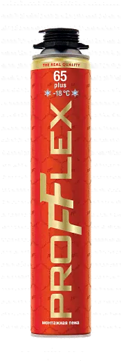 Пена монтажная профессиональная PROFFLEX PRO RED Plus 65л ЗИМА 850мл-0