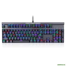 Motospeed CK103 104 Key NKRO USB Проводная RGB с подсветкой Механическая игровая клавиатура Outemu Blue Red Switch