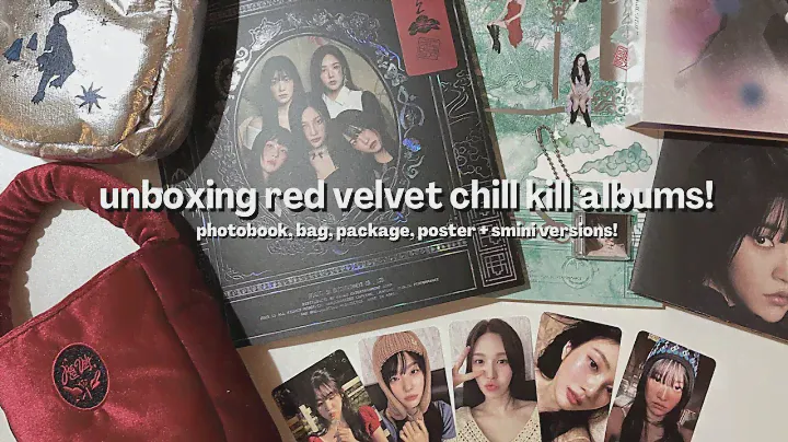 unboxing red velvet 레드벨벳 chill kill albums! ✰ photobook, bag, package, poster + smini versions!