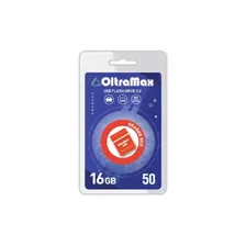Флешка OltraMax 50 16Gb OM-16GB-50-Orange Red
