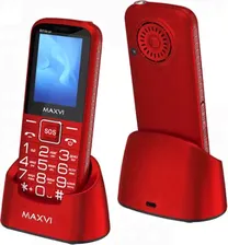 Мобильный телефон кнопочный Мобильный телефон кнопочный MAXVI B21ds up Red