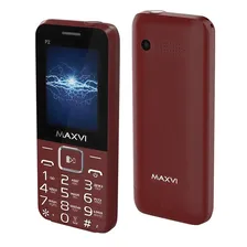 Мобильный телефон кнопочный Мобильный телефон кнопочный MAXVI P2 WINE-RED